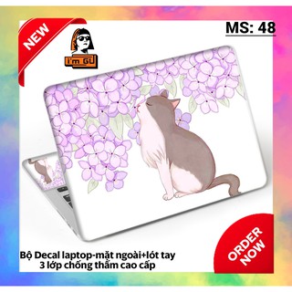 BỘ DECAL CUTE DÁN BẢO VỆ TRANG TRÍ LAPTOP  Decal cao cấp 3 lớp chống thấm TẤT CẢ CÁC DÒNG MÁY MACBOOK/ACER/HP/DELL