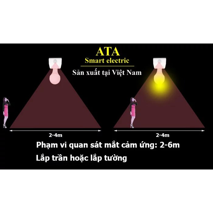 ĐUI ĐÈN CẢM ỨNG HỒNG NGOẠI  AT18A ( ATA )