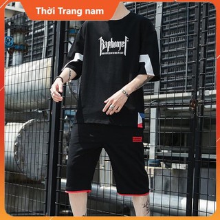 Bộ Quần Áo Nam, Thun Nam Màu Đen thời trang nam 2020 - BD04