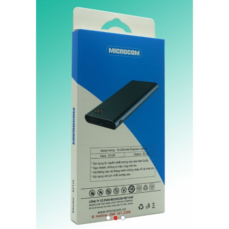 Sạc dự phòng Microcom M10.i 10000Mah