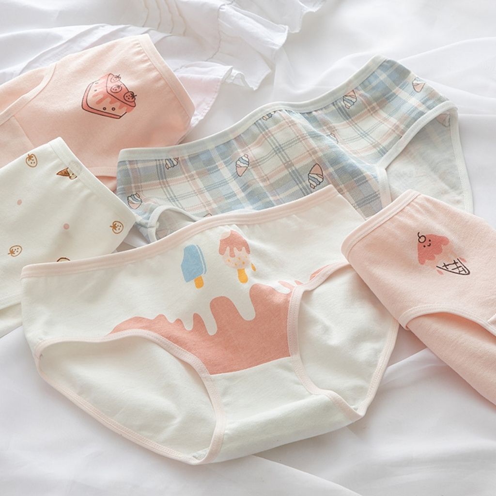 Quần lót nữ cotton tôn dáng gợi cảm, Quần chíp nữ kháng khuẩn khử mùi họa tiết cute dễ thương LANIXA L211