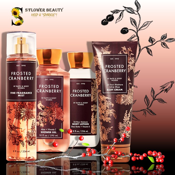 FALL 2020 |  Frosted Cranberry  | Gel Tắm -  Dưỡng Thể - Xịt Thơm Toàn Thân Bath &amp; Body Works Body Care