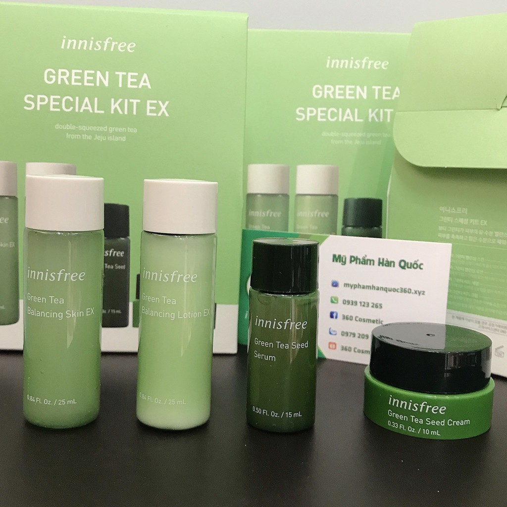 [Sale lỗ] Bộ Dưỡng Trà Xanh Mini Innisfree Greentea Special Kit Ex.