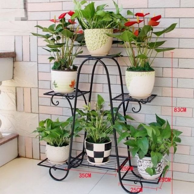 Kệ để cây cảnh hình chữ A 6 tầng nghệ thuật