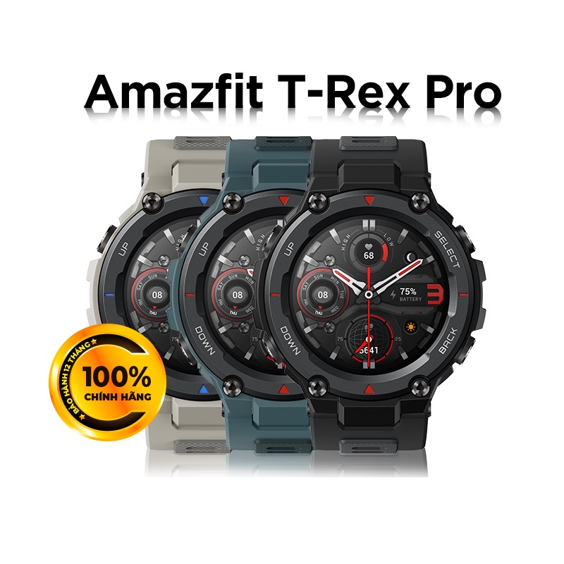 Đồng hồ thông minh tiêu chuẩn quân đội Xiaomi Amazfit T-Rex Quốc Tế - BH 12TH Chính hãng DGW