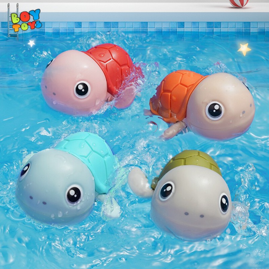 Đồ chơi nhà tắm lên dây cót rùa con bơi lội dưới nước nhiều màu sắc dễ thương cho bé