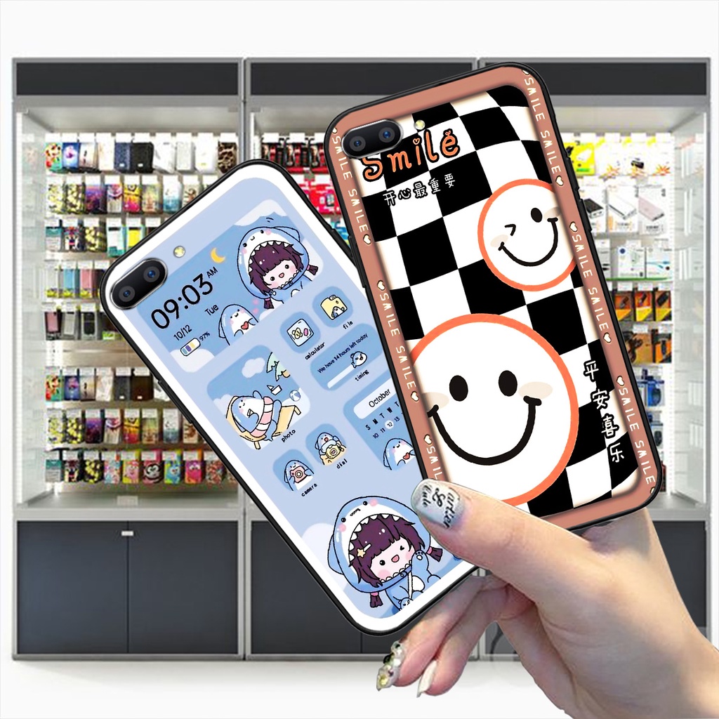 Ốp Realme C1 / C2 in hình gấu caro đen trắng dễ thương siêu bền