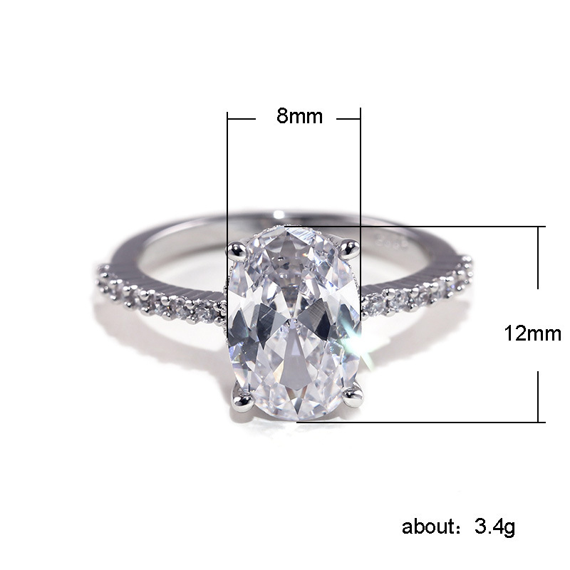 Nhẫn Cưới Mạ Bạc Đính Đá Zircon Màu Bạc Sang Trọng
