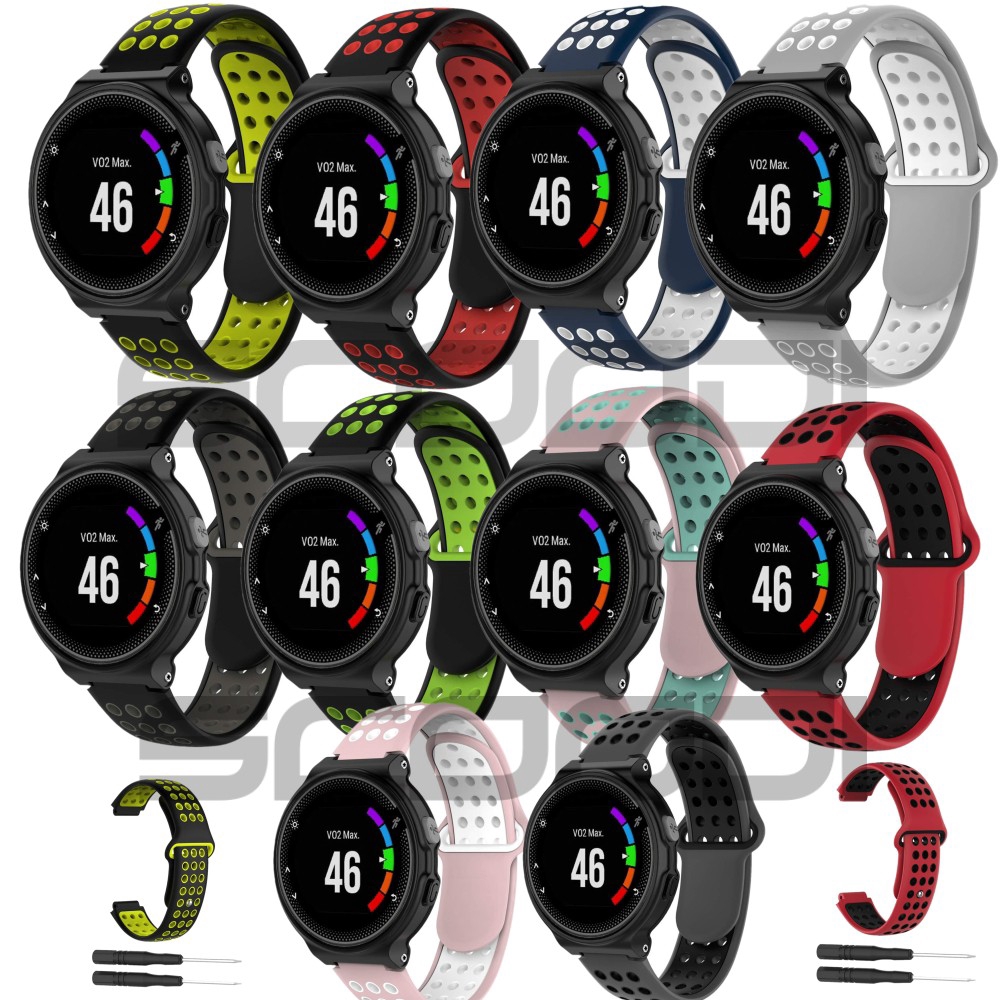 Mới Dây Đeo Silicon Mềm Cho Đồng Hồ Garmin Forerunner 220 230 235 620 630 735