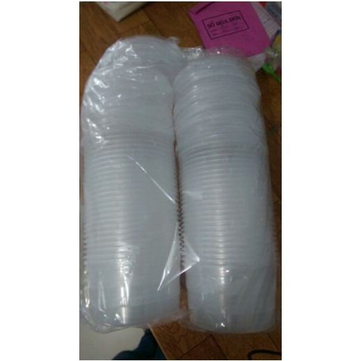 Combo 50 hôp nhựa dùng một lần,hôp phở,thố phở,thố đựng phở bằng nhựa có nắp đậy, đựng thực phẩm đa năng