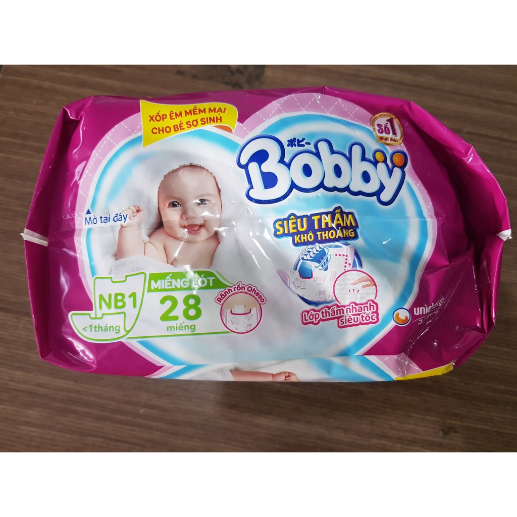 Bobby  Miếng lót  trẻ sơ sinh    Newborn 1-  28 miếng