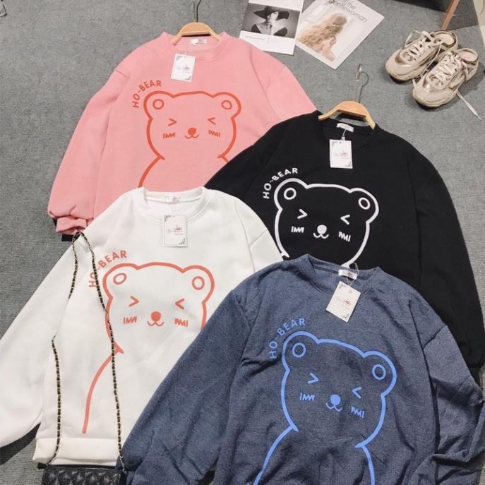 A12 CAO CẤP Áo sweater gấu cute tay phồng, chất nỉ cotton đẹp mịn (A12) OR | BigBuy360 - bigbuy360.vn
