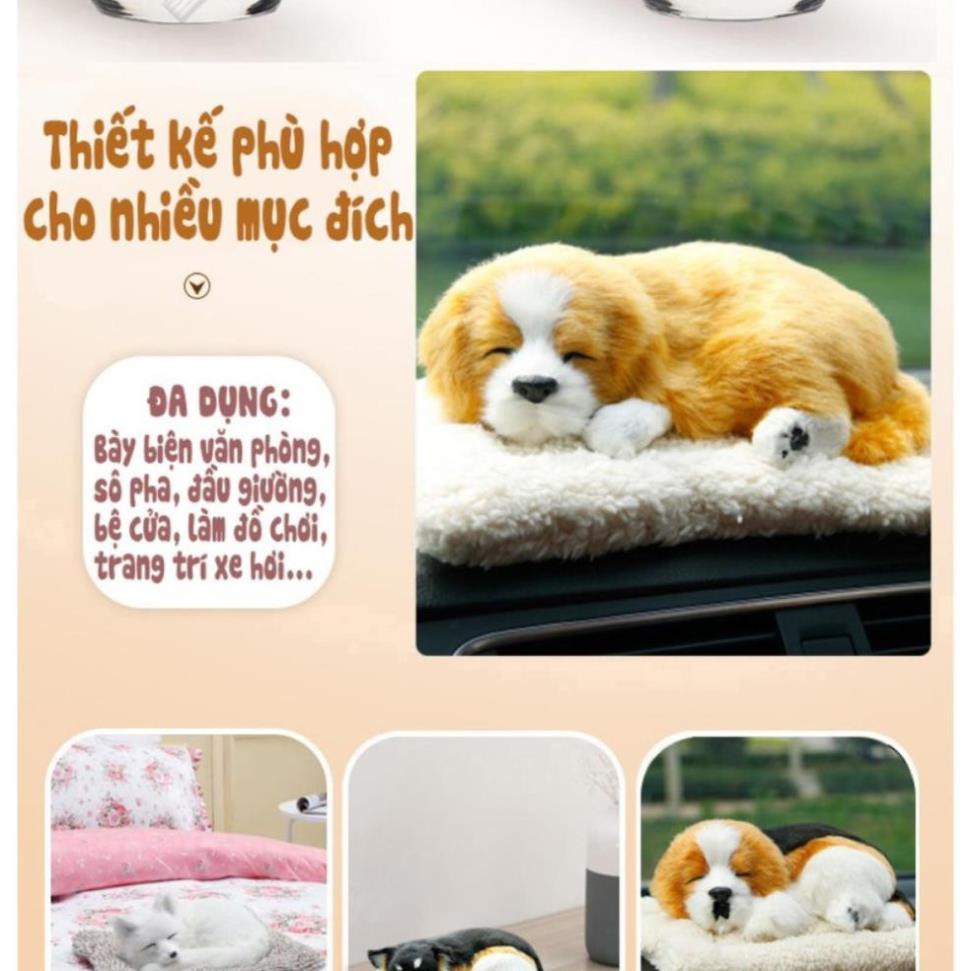 Thú bông GIỐNG THẬT 99% chó mèo sói gấu lõi than hoạt tính lọc không khí khử mùi trang trí xe hơi ô tô