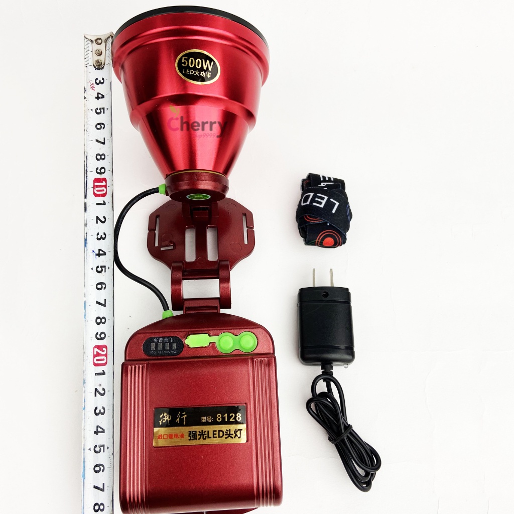 Đèn Pin Đội Đầu YUXING 8128 500W Đèn Kín Nước Pin bền bỉ đèn soi ếch đèn mỏ đi rừng ánh sáng vàng và trắng