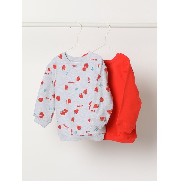 Set 2 áo nỉ HOẶC 2 quần nỉ màu đỏ - xám bé gái, hàng Lefties cùng công ty mẹ với Zar.@, săn SALE Tây ban nha