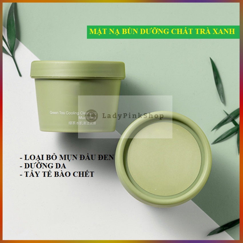 Mặt nạ ủ tinh chất bùn trà xanh giúp làm giảm mụn và thu nhỏ lỗ chân lông hiệu quả 100gr/Hộp