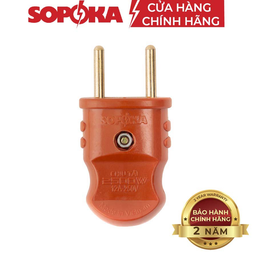 Phích cắm siêu chịu tải SOPOKA P2500W4+ chống vỡ chịu nhiệt