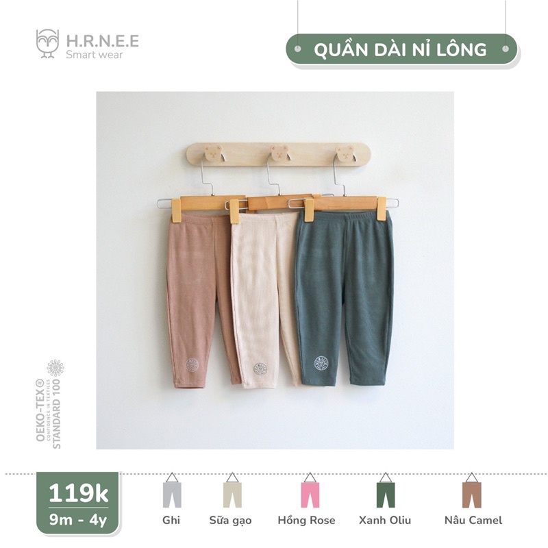 Quần rời nỉ lông hrnee