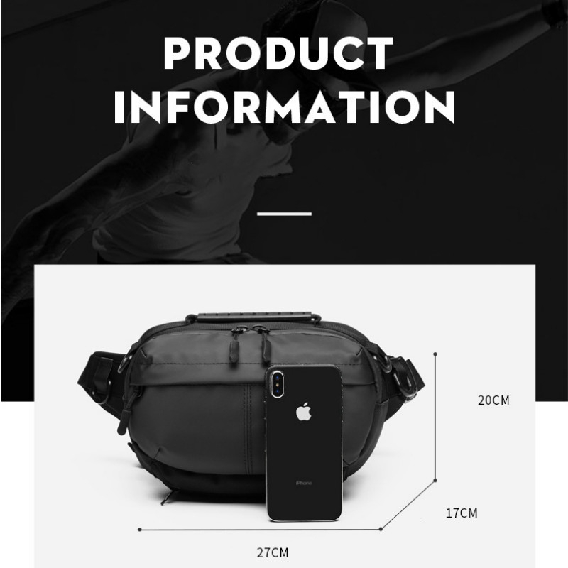 Túi đeo hông Ozuko có cổng sạc USB tiện lợi cho Nam