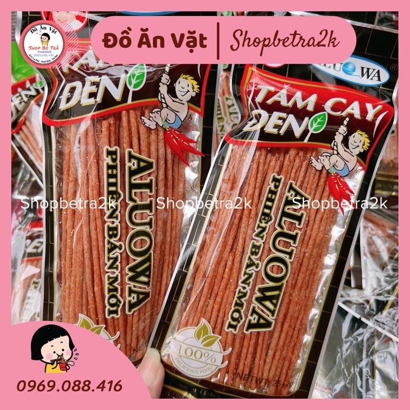 Snack Tăm que cay đen Alouwa