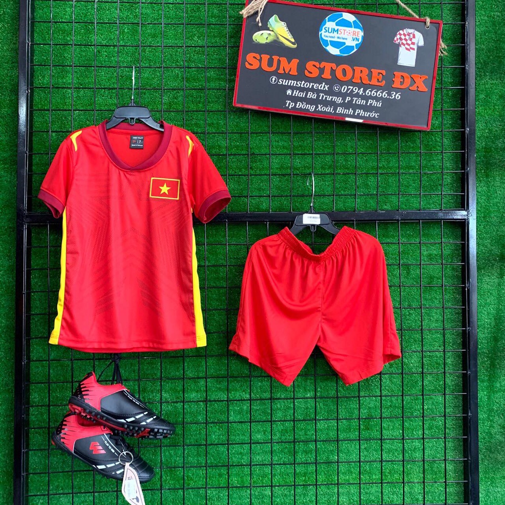 Quần Áo Đá Bóng Trẻ Em Việt Nam 2021_Thời Trang Thể Thao Nhí Hot, Giá Tốt
