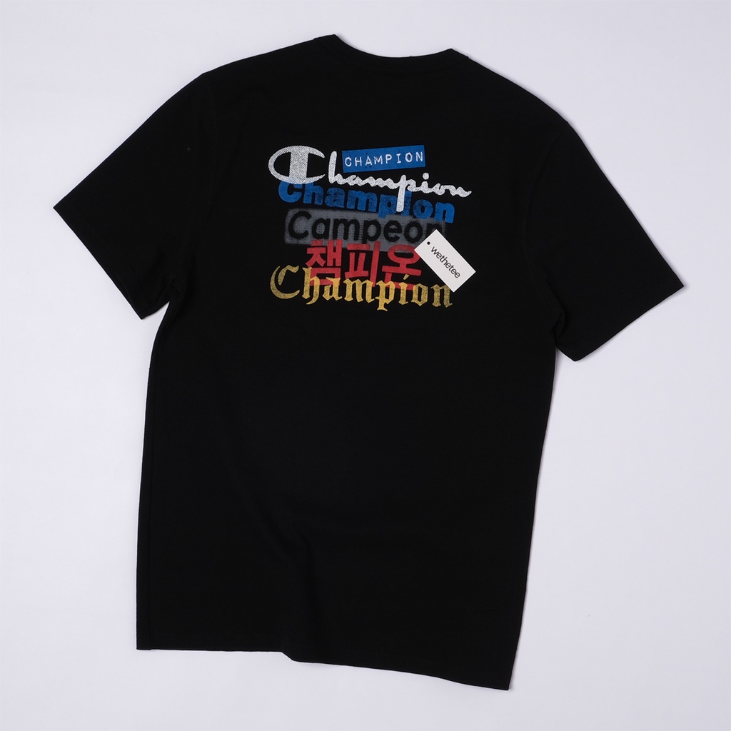 Áo Champion Heritage Multi-Language Logos, Black