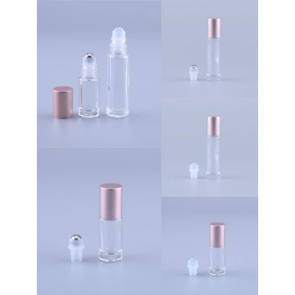 Vỏ chai 10ml 5Ml cao cấp trong suốt bi lăn bằng thép thủy tinh chọn lựa Dùng đựng tinh dầu chiết nước hoa tiện dụng