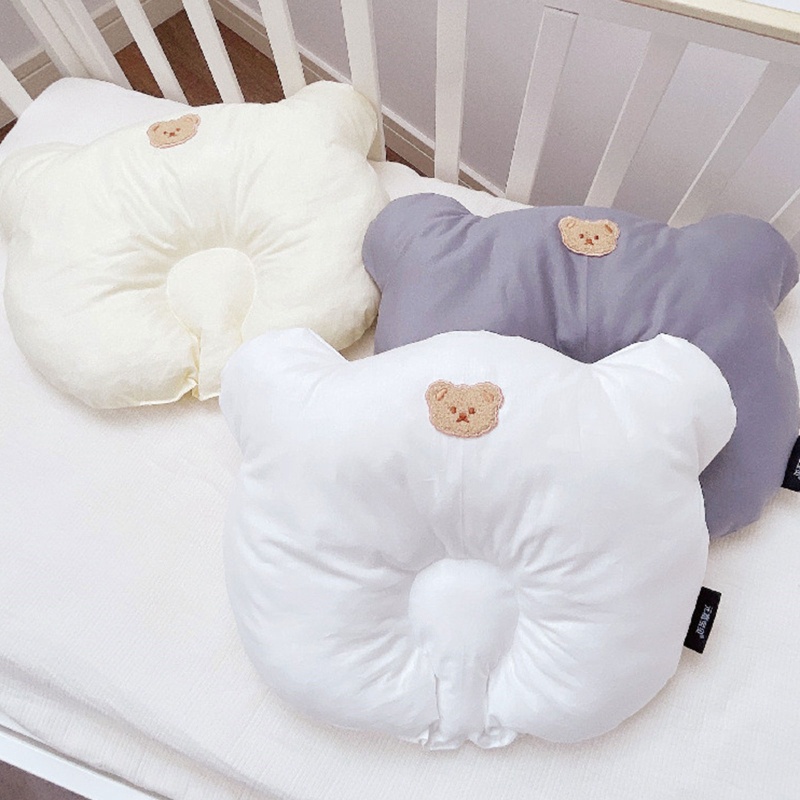 Gối Ngủ Hỗ Trợ Cổ Hình Gấu Dễ Thương Cho Bé Sơ Sinh