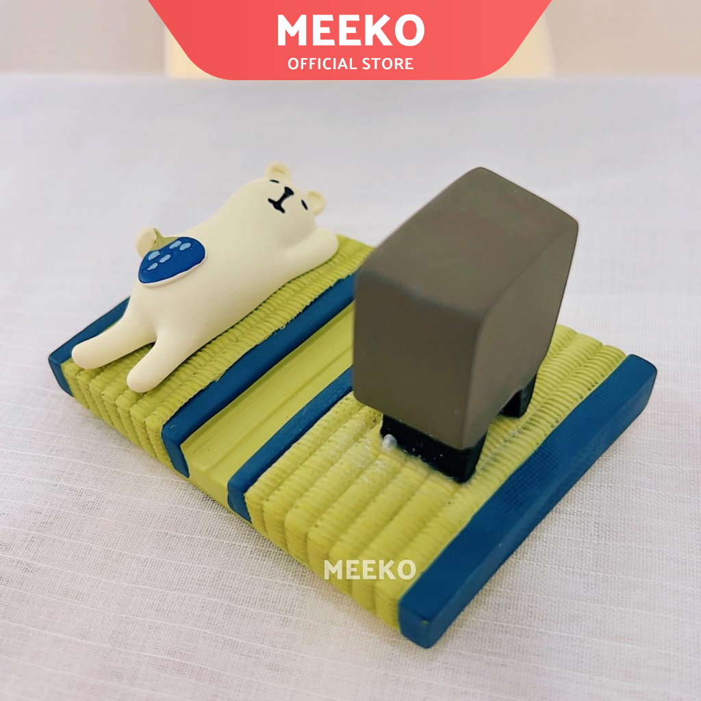 Giá đỡ điện thoại mèo Lazy Cat, Decor bàn làm việc  MEEKO