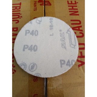 5- 10 miếng nhám vải tròn dán đế nỉ 1 tấc p40 - p100