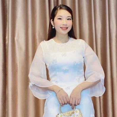 Áo Dài Voon Trắng 4 Tà Thời Trang  Cao Cấp