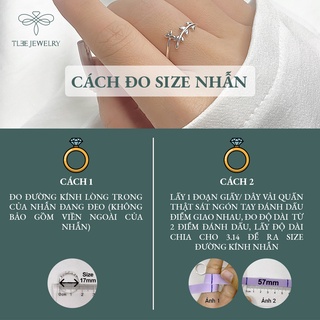Nhẫn bạc nữ TLEE lá trơn basic dịu dàng NCJ A0109