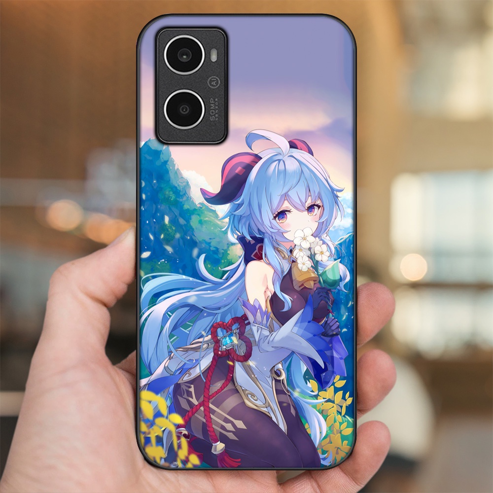Ốp lưng Oppo A96 4G viền đen in hình Ganyu Genshin Impact