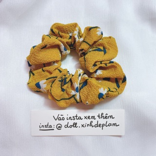 VINTAGE SCRUNCHIE - Cột tóc hoa nhí vải voan