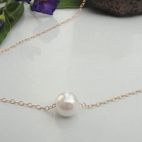 Dây chuyền ngọc trai giả kiểu dáng đơn giản thanh lịch dành cho nữ