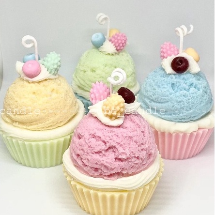 Nến Thơm Cao Cấp Hình CupCake Trái Cây Trang Trí Làm Quà Tặng Phong Cách Hàn Quốc TẶNG HỘP | Oube Candle NT46