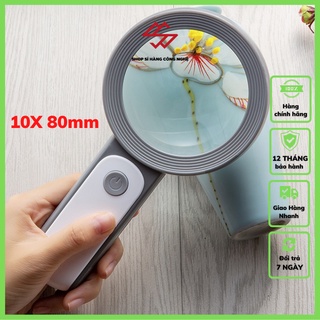 Kính lúp cầm tay 10X 💗FREESHIP💗 Kính lúp có đèn led K2290-18