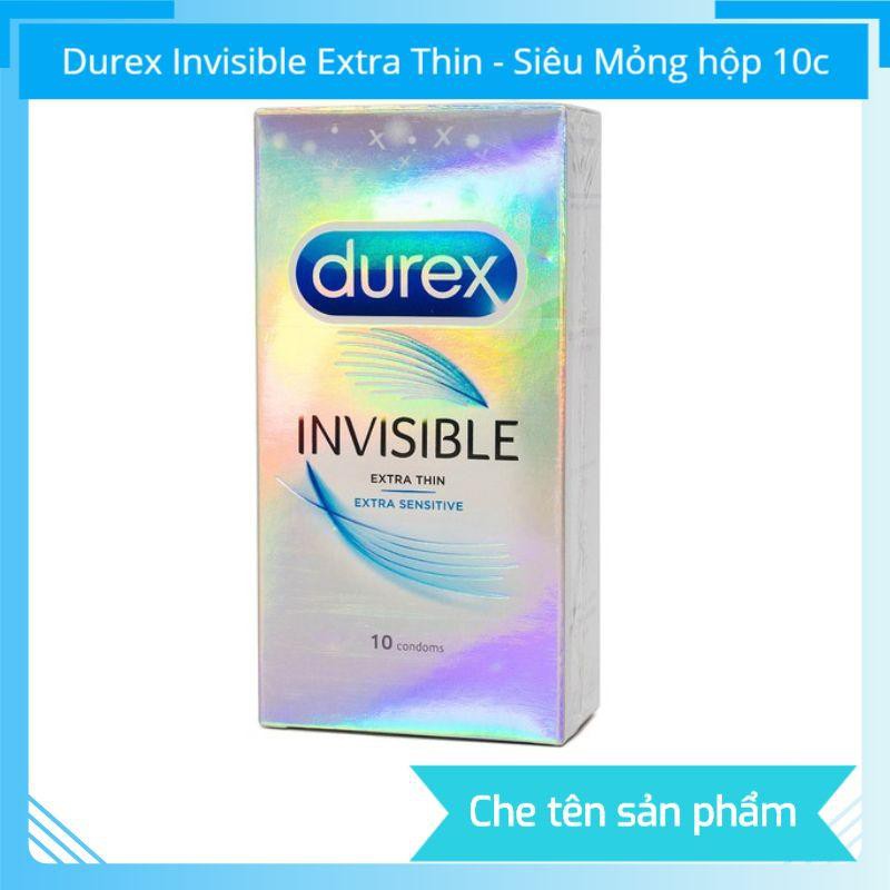 [ SIÊU RẺ ] Hộp 10 BAO CAO SU SIÊU MỎNG DUREX INVISIBLE EXTRA THIN - tokhoe.xyz ( Chính Hãng )