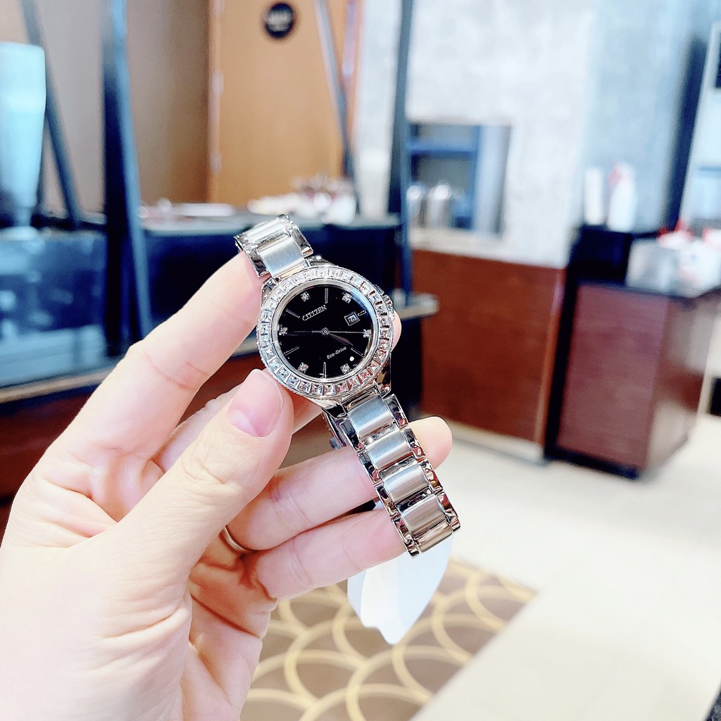 Đồng hồ nữ chính hãng Citizen Eco-drive Silhouettle - Máy Quartz pin năng lượng ánh sáng - Mặt kính cứng