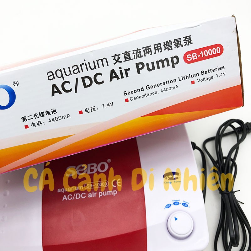 Máy sủi khí oxy TÍCH ĐIỆN 2 vòi SOBO SB-10000 cho hồ cá