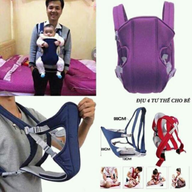 Địu 4 tư thế cho bé