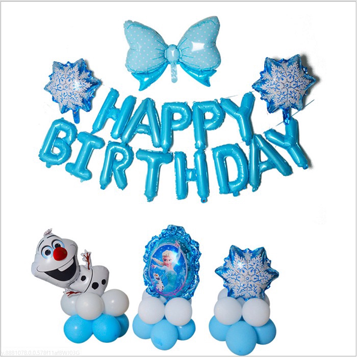 Bong Bóng Lá Nhôm Hình Hoạt Hình Nữ Hoàng Băng Giá