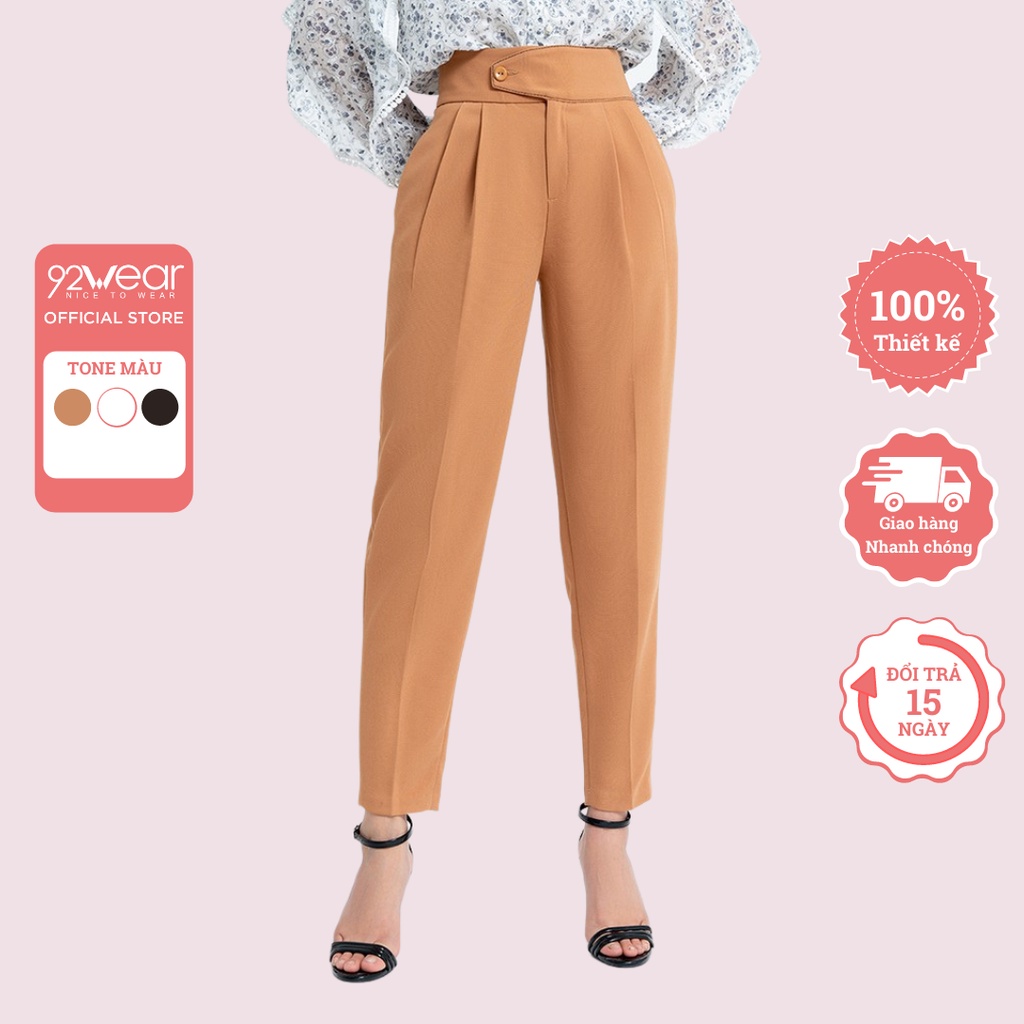 Quần tây nữ công sở 92WEAR đủ màu, đủ size, chiết ly QAA0985