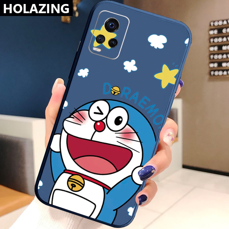 Ốp Điện Thoại Góc Vuông In Hình Doraemon Cho VIVO T1X Y02S Y21 Y15A Y15S Y33S Y21T Y11S Y12S Y21A Y1S Y91C Y01