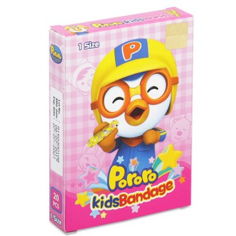 Băng keo cá nhân cho em bé  Pororo Kids Bandage (20 miếng/hộp)