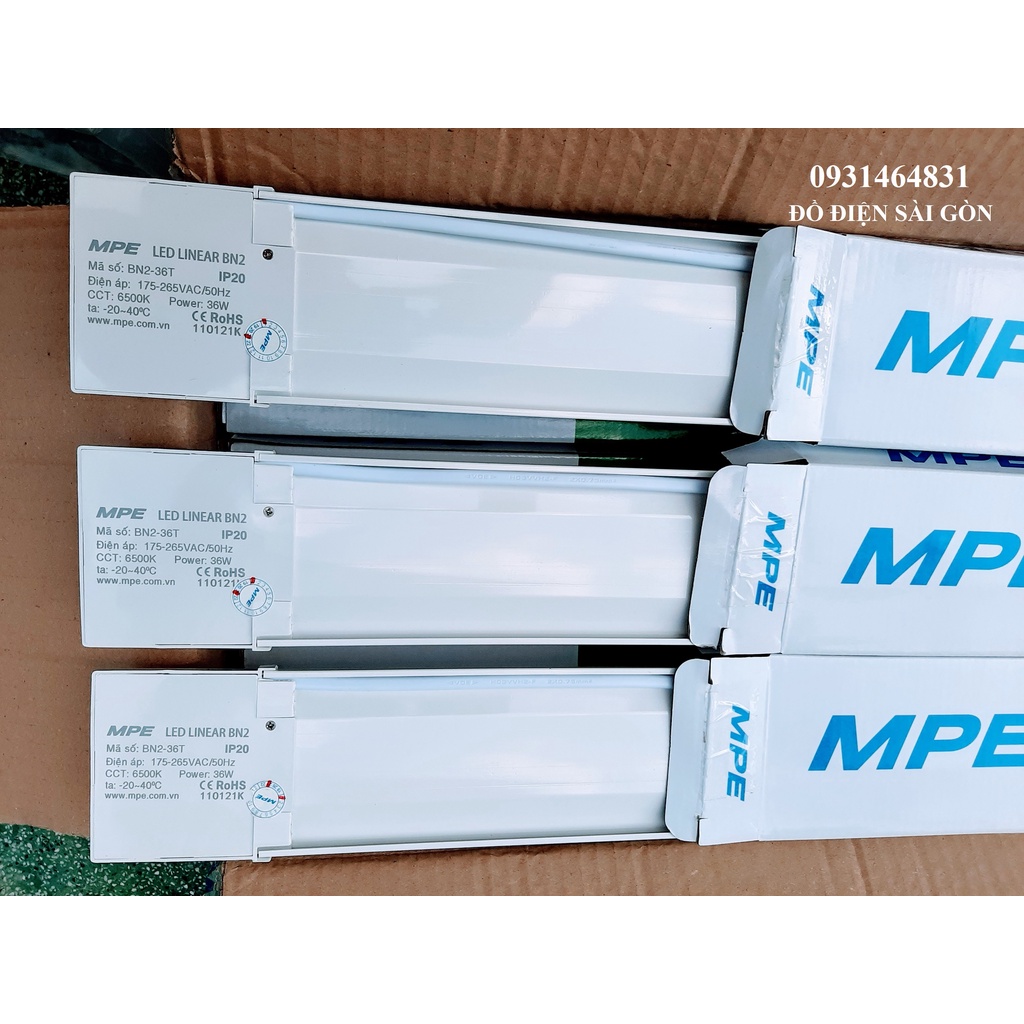 Combo 2 Đèn Led Bán Nguyệt MPE 18-36W 60cm hoăc 1m2 (120cm) Ánh Sáng Trắng 6500K - Hàng Chính Hãng
