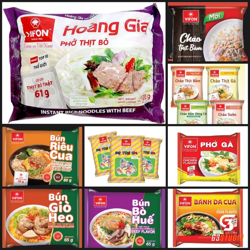 Mì/ bún/ cháo/ phở ăn liền Vifon/ Mì tôm trẻ em