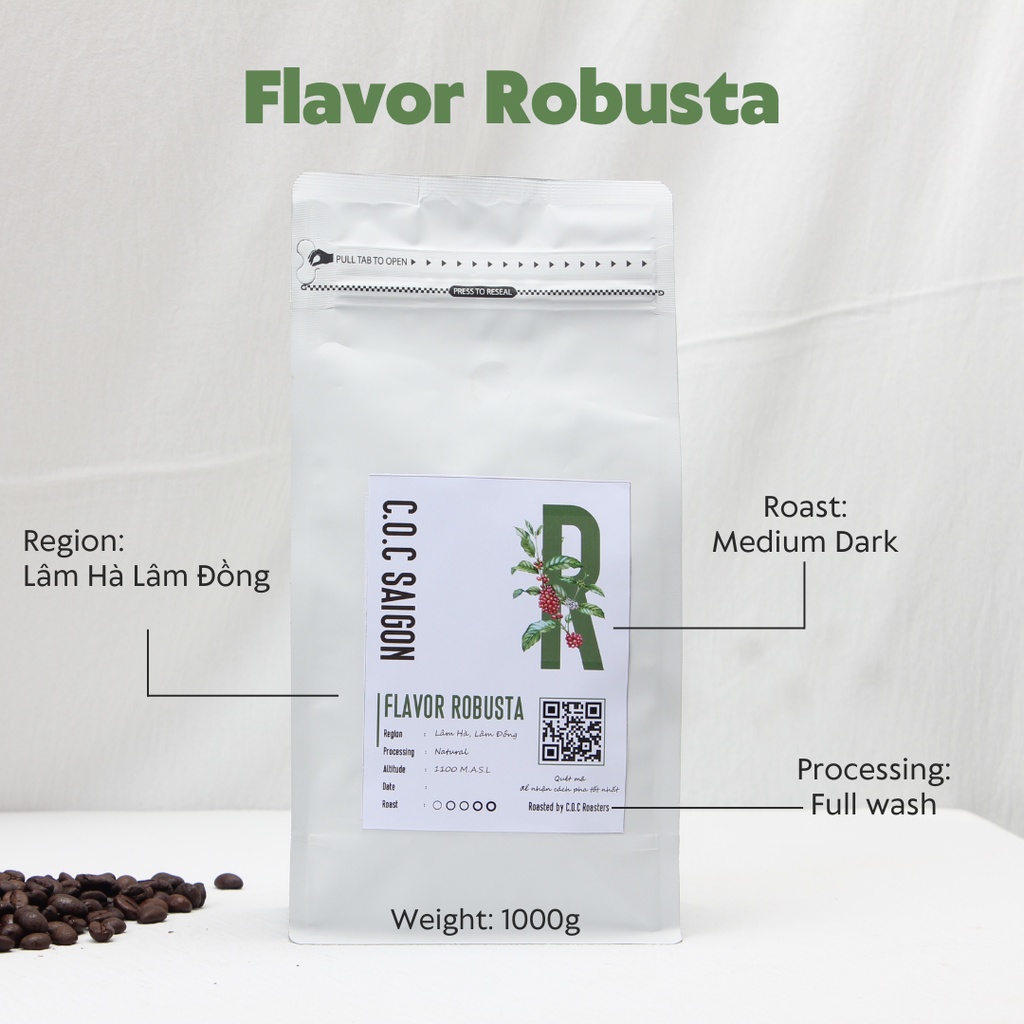 Flavor Robusta - Cà Phê Robusta Tím Lâm Hà Lâm Đồng