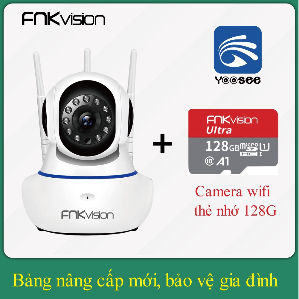Camera Wifi Fnkvision siêu nét YOOSEE 360° đàm thoại 2 chiều, - quan sát toàn cảnh