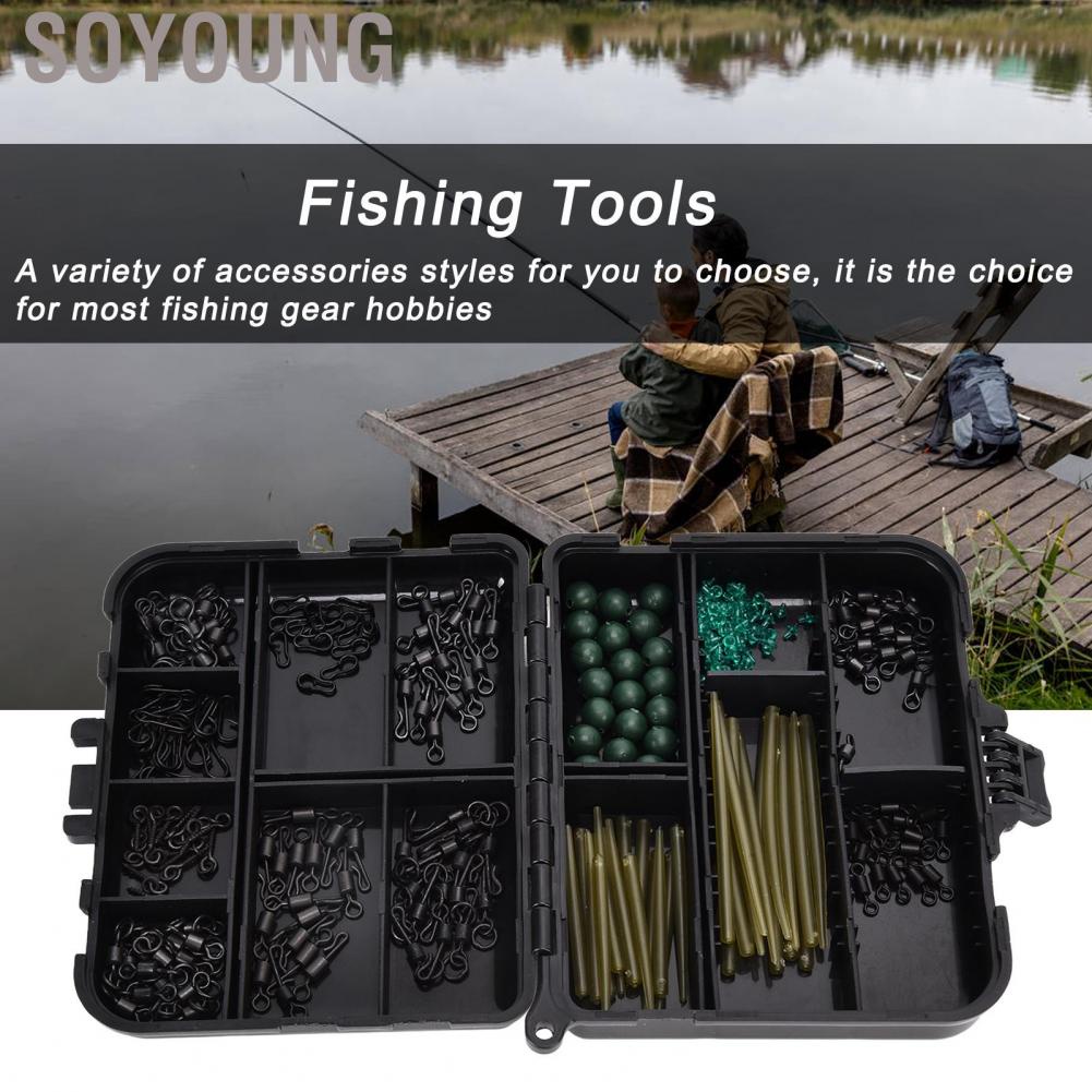 Soyoung 301pcs Carp Fishing Tackle Kit Anti Sleeve AccsX
